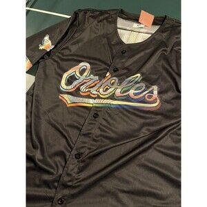 Baltimore Orioles 2025 Pride Jersey Giveaway Promo XL Rainbow LGBTQ+ Gay MLB